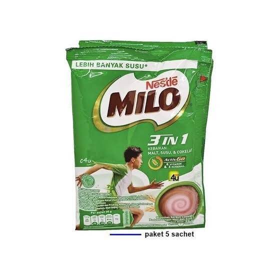 

Milo 3 in 1 active go 5sachet x 35gr