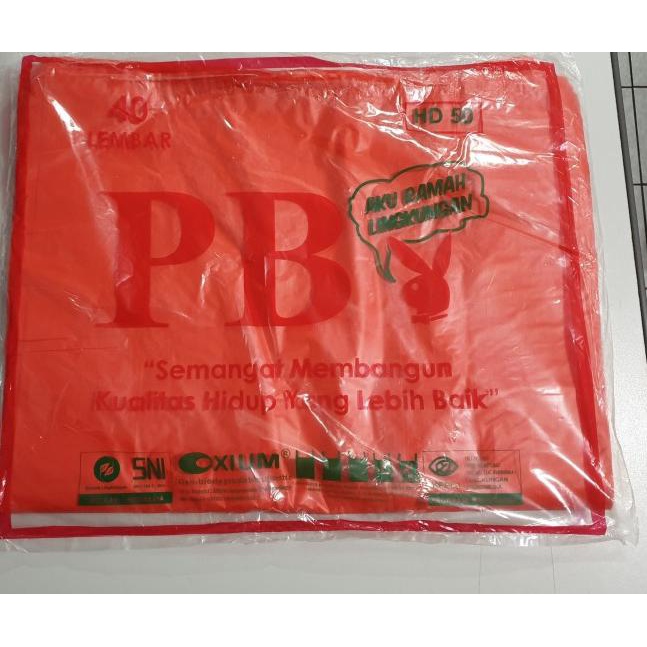 

SALE! KANTONG PLASTIK KRESEK JUMBO RAMAH LINGKUNGAN UKURAN 50 MERAH