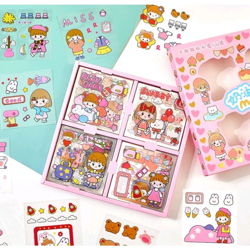 STICKER KARTUN LUCU STICKER TUMBLR, BUKU, HP