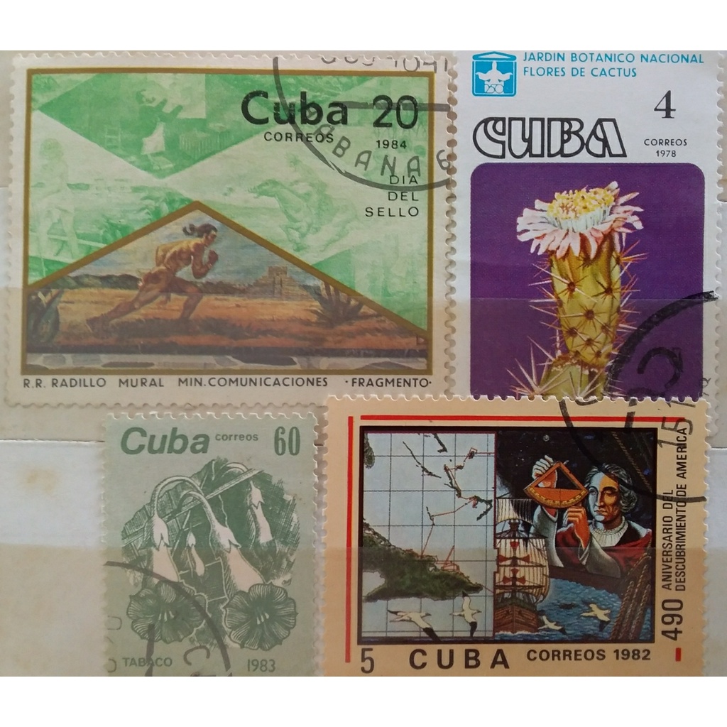 

prangko cuba 4 lembar used