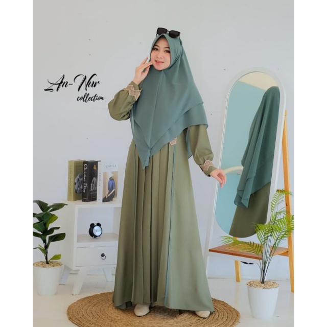 RANIA SET KHIMAR ori ANNUR COLLECTION / RANIA SET HIJAB KHIMAR JILBAB CERUTTY / GAMIS SET SYARI / GA