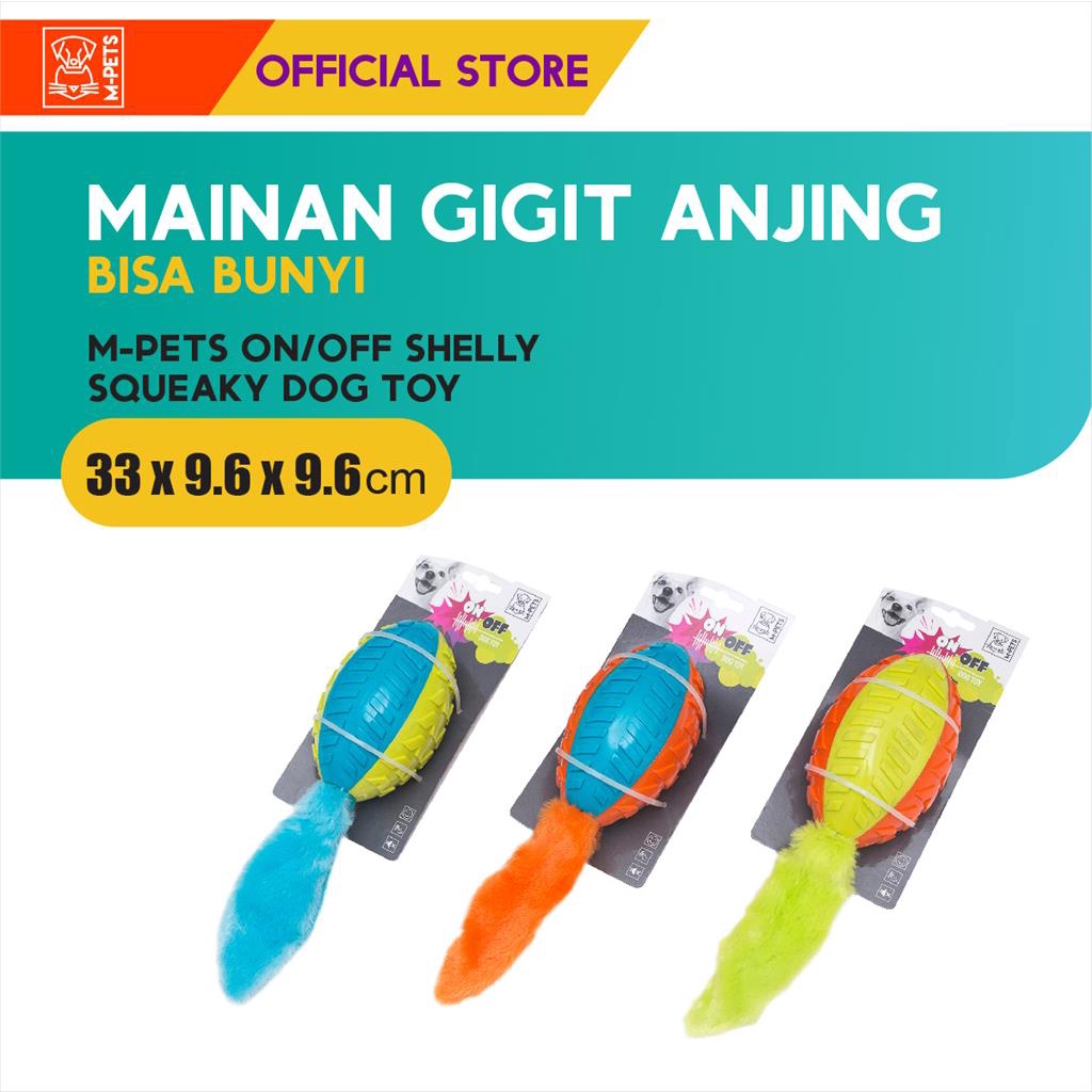 M-Pets On/Off Shelly Dog Toy / Mainan Anjing Bisa Bunyi Dan Tidak