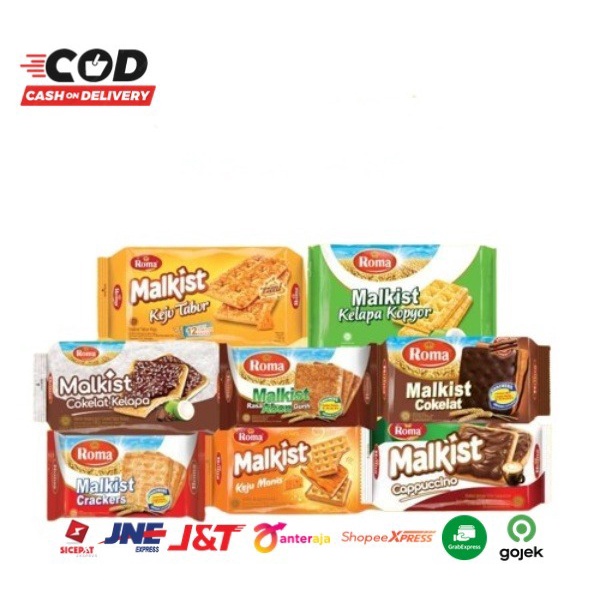 ( JSO ) Roma Malkist Biskuit Biscuit All Varian Rasa Cream Crackers Malkist Cracker Keju Manis Cappuccino Chocholate Abon Coklat Kelapa
