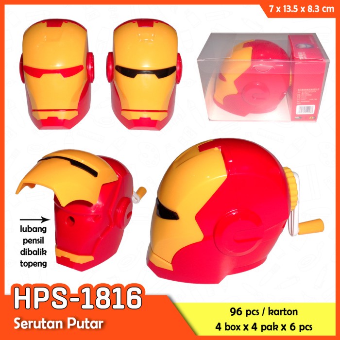 

rautan meja putar pensil bentuk helm ironman satuan NUJR