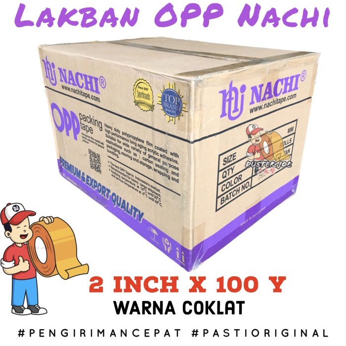 

Tape [Cabang] Lakban Nachi Coklat 2 Inch X 100 Y Per Dus