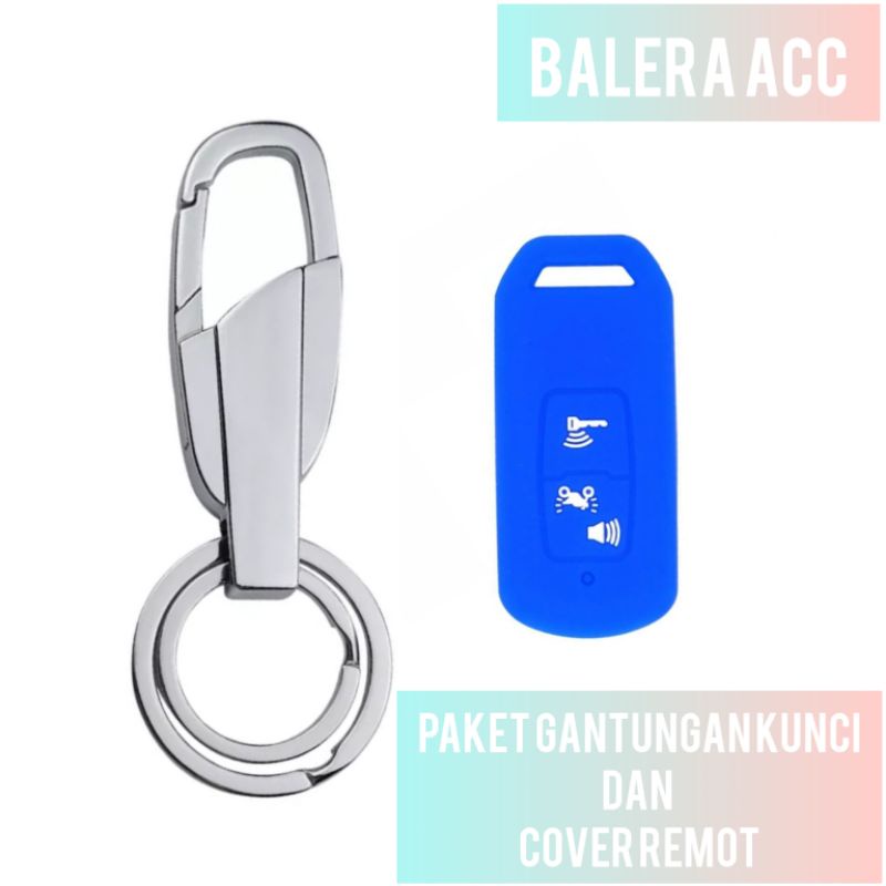 Paket gantungan kunci Stainless Dan Cover remot Pcx 160 Adv 160 Dan Vario 160