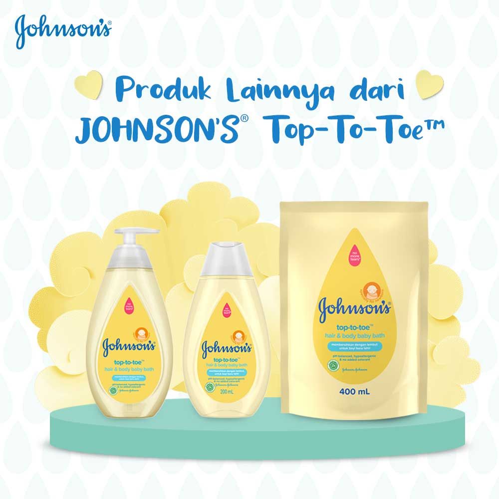 ✅MZ✅ JOHNSON'S Baby Top To Toe Hair &amp; Body Bath 100ml 200ml / Sabun dan Shampoo Top To Toe Jhonson's Baby 100ml dan 200ml