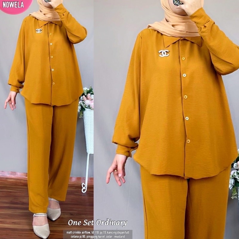 Setcel Crinkle murah / Setcel murah premium / setelan murah / setelan crinkle / setcel busuy-Kunyit