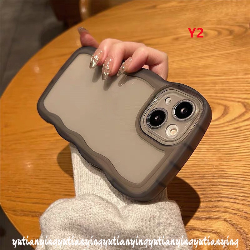 Soft Case Tpu Transparan Frame Gelombang Shockproof Cover Realme C35 C25s C25Y C12 C15 C25 C20A C20A C1 C21Y C11 C3 Realme 5 6i 5i 5s C11 2021