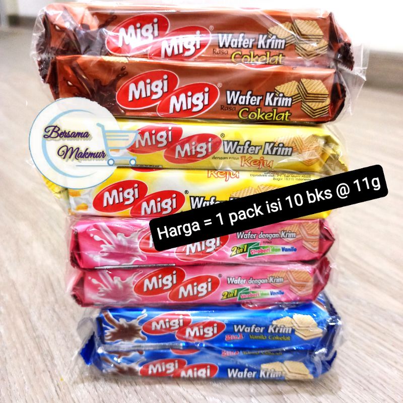 

Migi Migi wafer krim (isi 10 bks)