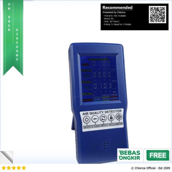 

Jual KKMOON Alat Detector CO2 Sensor Gas Analyzer TVOC HCHO AQI - JSM131SC - Biru Etc Limited