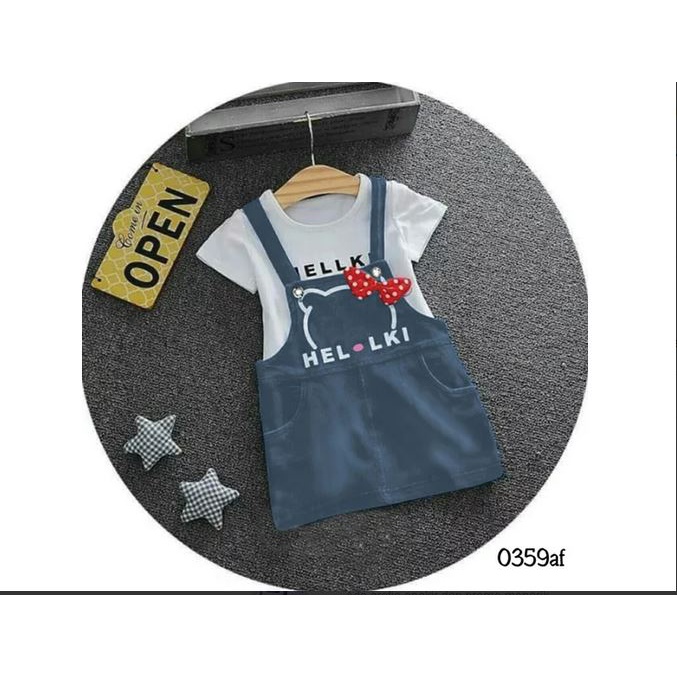 RMshop HELLKI setelan anak perempuan umur 1 tahun 2 tahun 3 tahun 4 tahun 5 tahun baju anak cewek oo