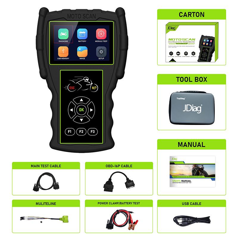 JDIAG M100 PRO  Alat scaner motor injeksi