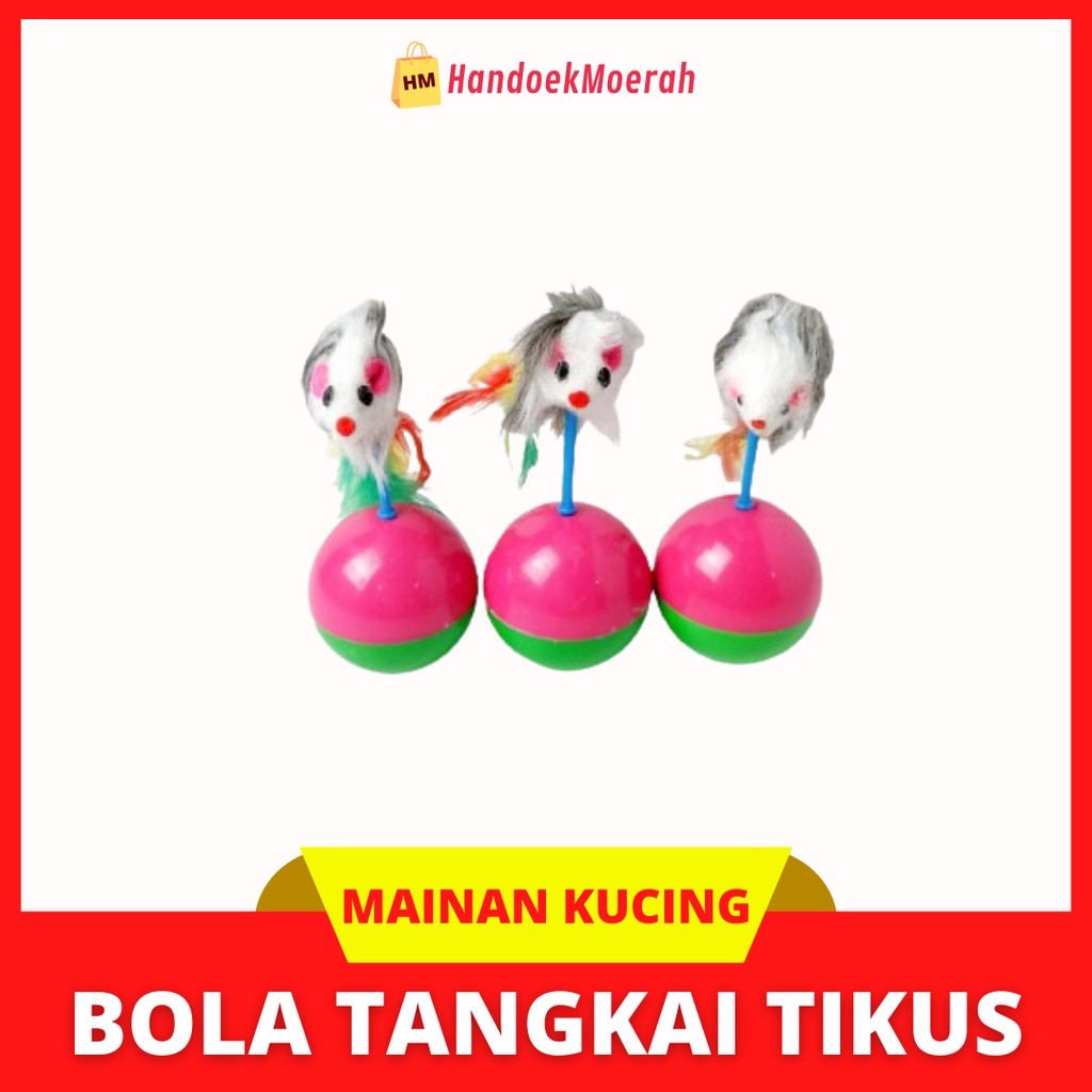 Bola Tangkai Tikus Murah - Mainan Kucing