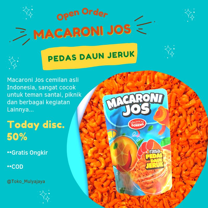 

MAKARONI JOS | MACARONI RASA PEDAS DAUN JERUK | CEMILAN KEKINIAN | SNACK VIRAL