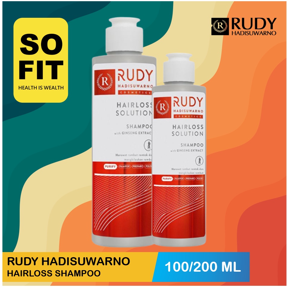 Rudy Hadisuwarno Cosmetics Hairloss Solution Shampoo 100ml 200ml / Shampo Rambut Rontok / Sampo