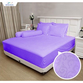 TERMURAH SPREI EMBOS WANNA POLOS UKURAN 160X200 CM 2 BANTAL+2 GULING ANTI LUNTUR - LAGI PROMO