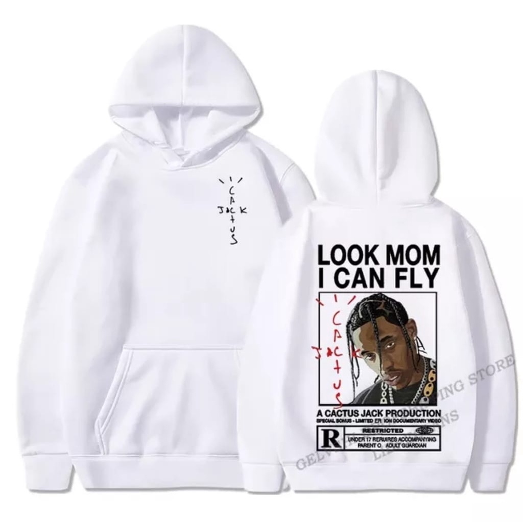 Hoodie Hip Hop Swag Jack Kaktus Gambar Cetak Lucu Wanita Pria Kaus Bertudung Kasual Pullover Harajuku