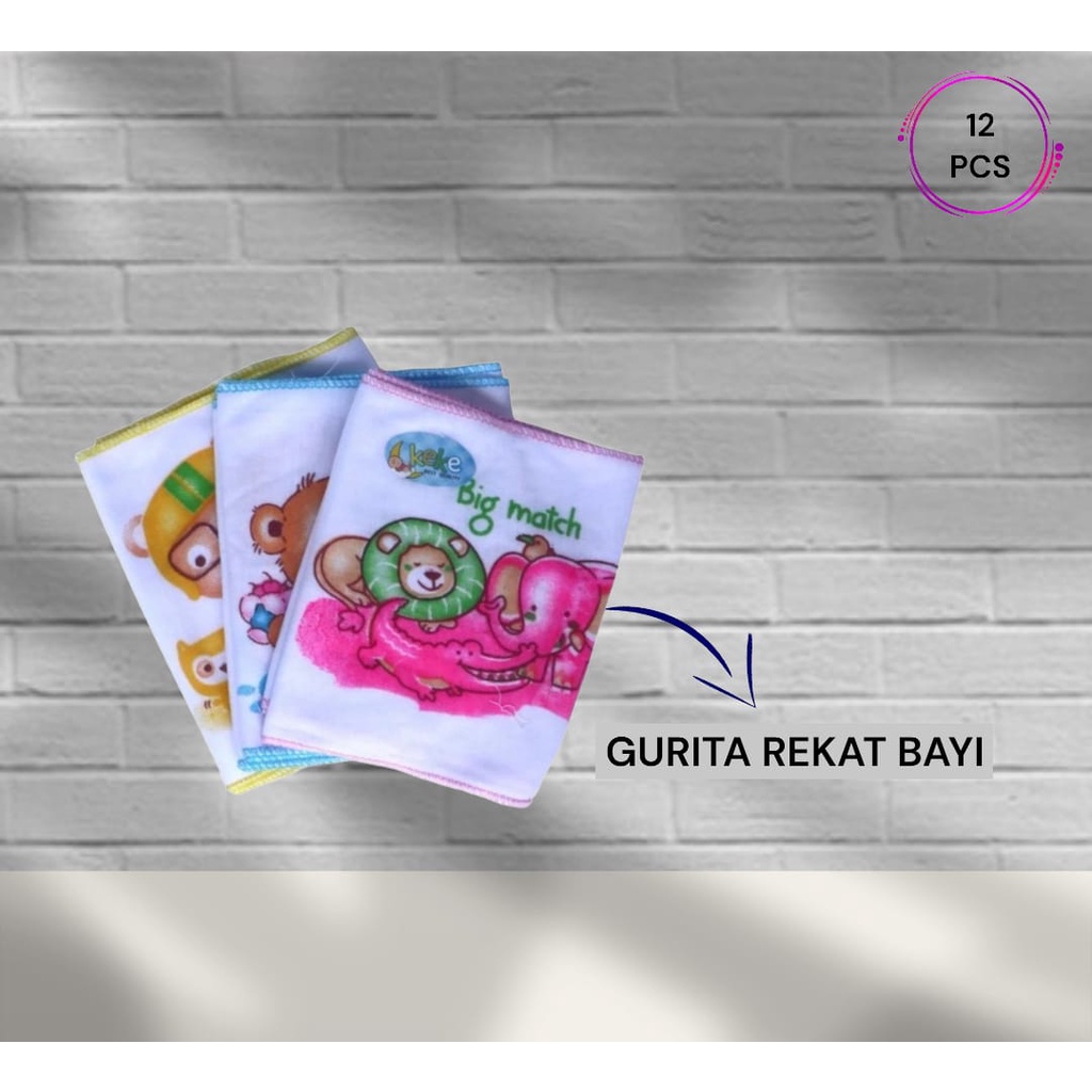 6 PCS GURITA REKAT INSTAN MOTIF KARAKTER ANAK BAYI GURITA PEREKAT BAYI BARU LAHIR