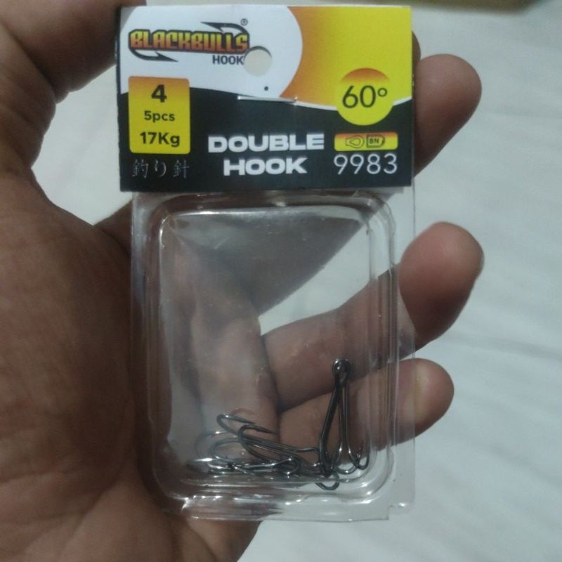 Double hook blackbulls  60° 9983 BN-4