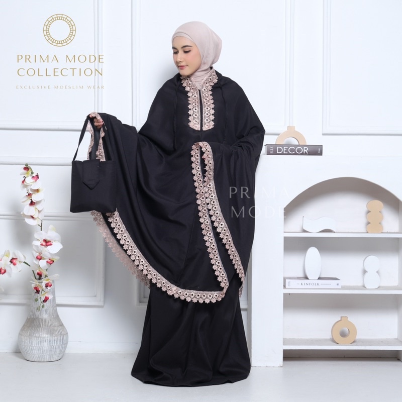 PRIMA MODE-Mukena Dewasa Renda Mewah 2in1 Prima Katun Mikro Premium