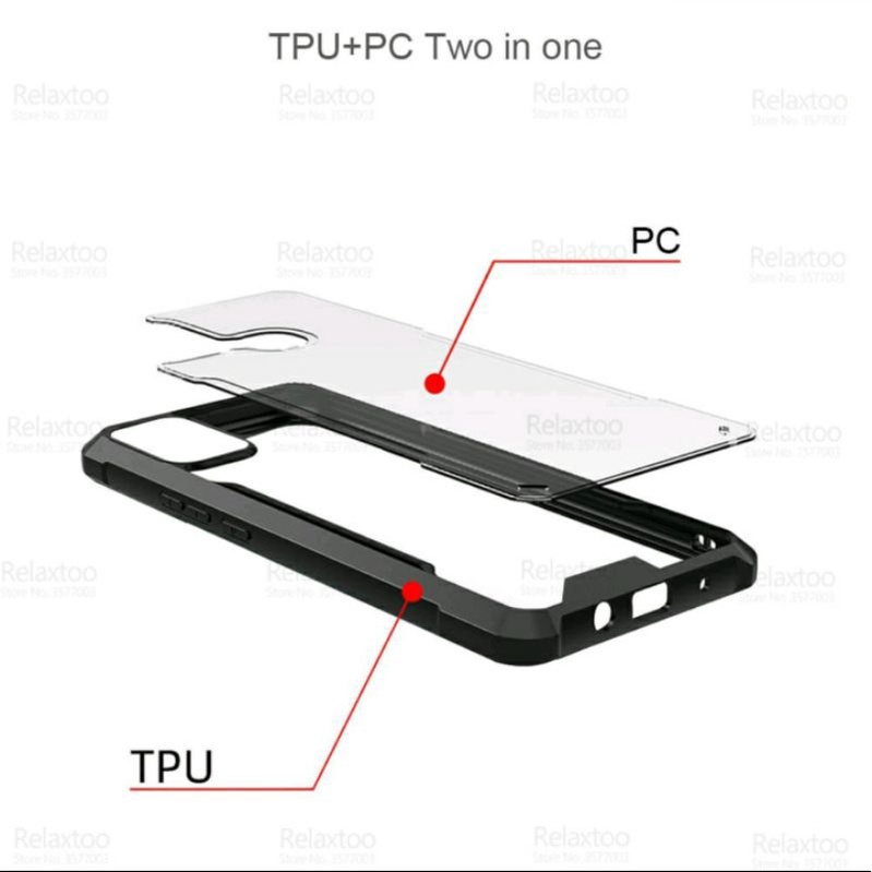 Promo Paket 3in1 Case Redmi A1 12C Softcase Shockproof Transparan Casing