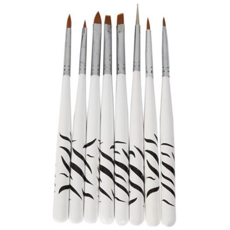 Brush Kutek Kuku Zebra Naik Art 8 pcs