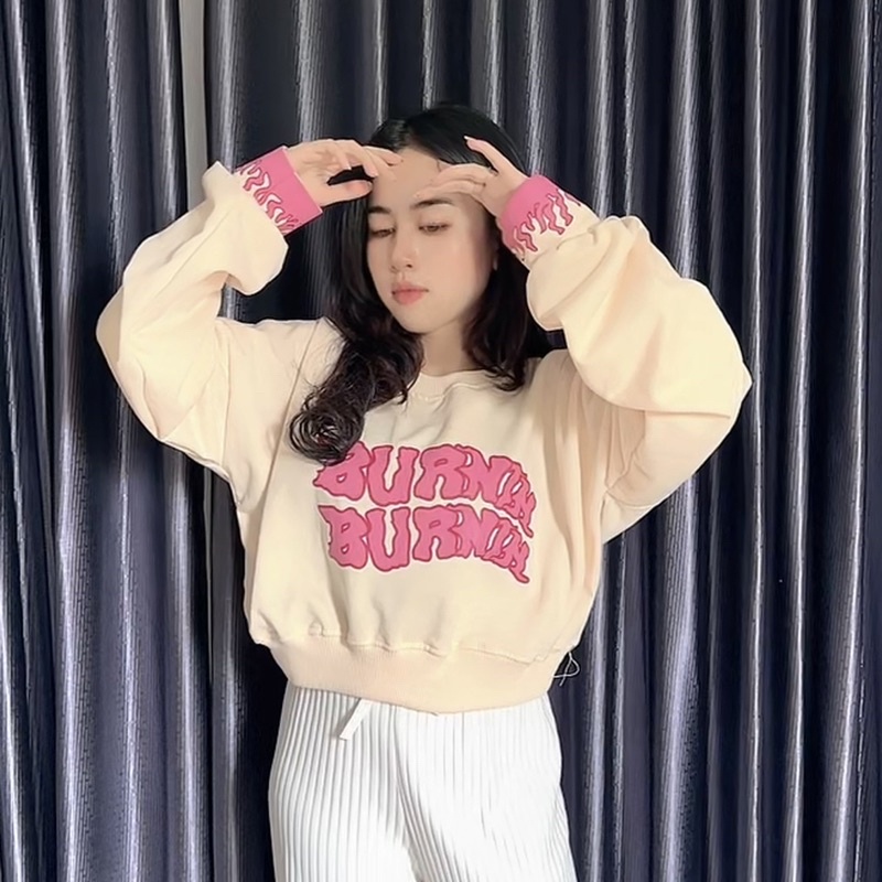 BURNIK CROOPE SWEATER - CREWNECK ATASAN WANITA