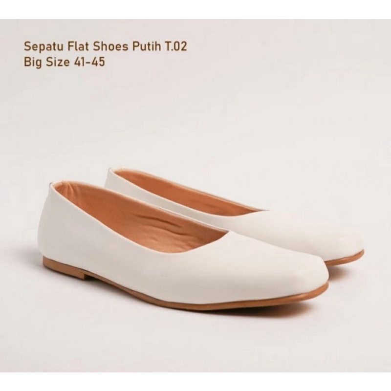 Sepatu Flatshoes OVERSIZE 41.42.43.44.45 Flat Cewek Kantoran Sekolah Sepatu Big size Kaki Cewe JUMBO Glosy