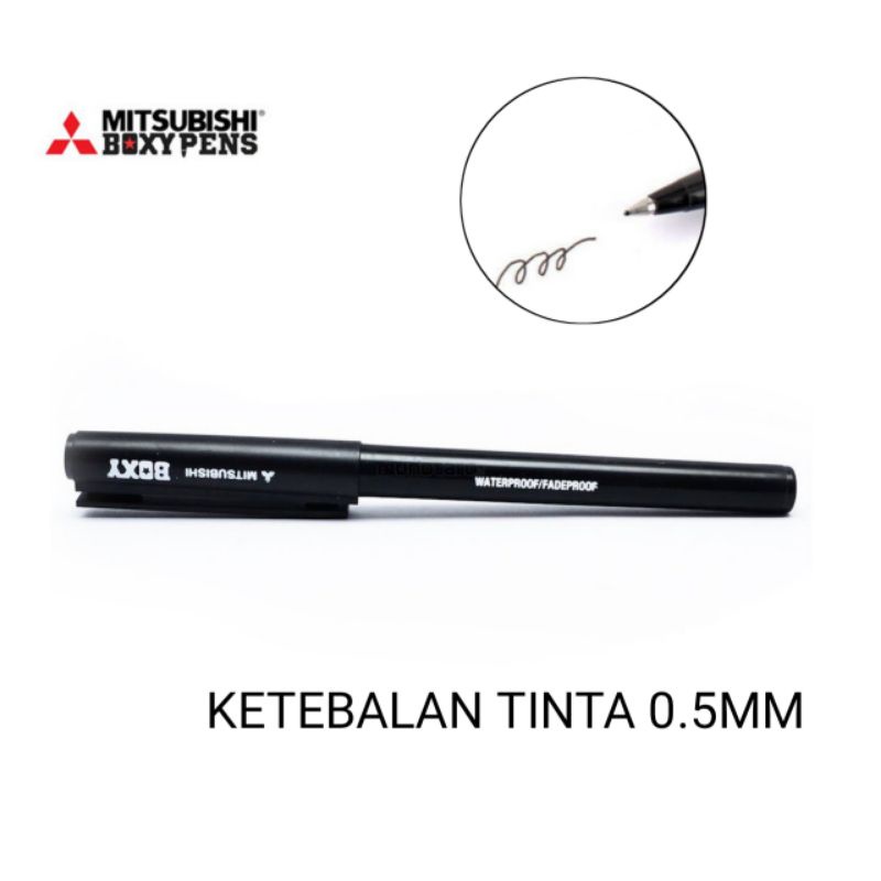 

[1PCS] PULPEN BOXY UNI-BALL 0.5MM STAINLESS STEEL TIP UB-105 BOXY