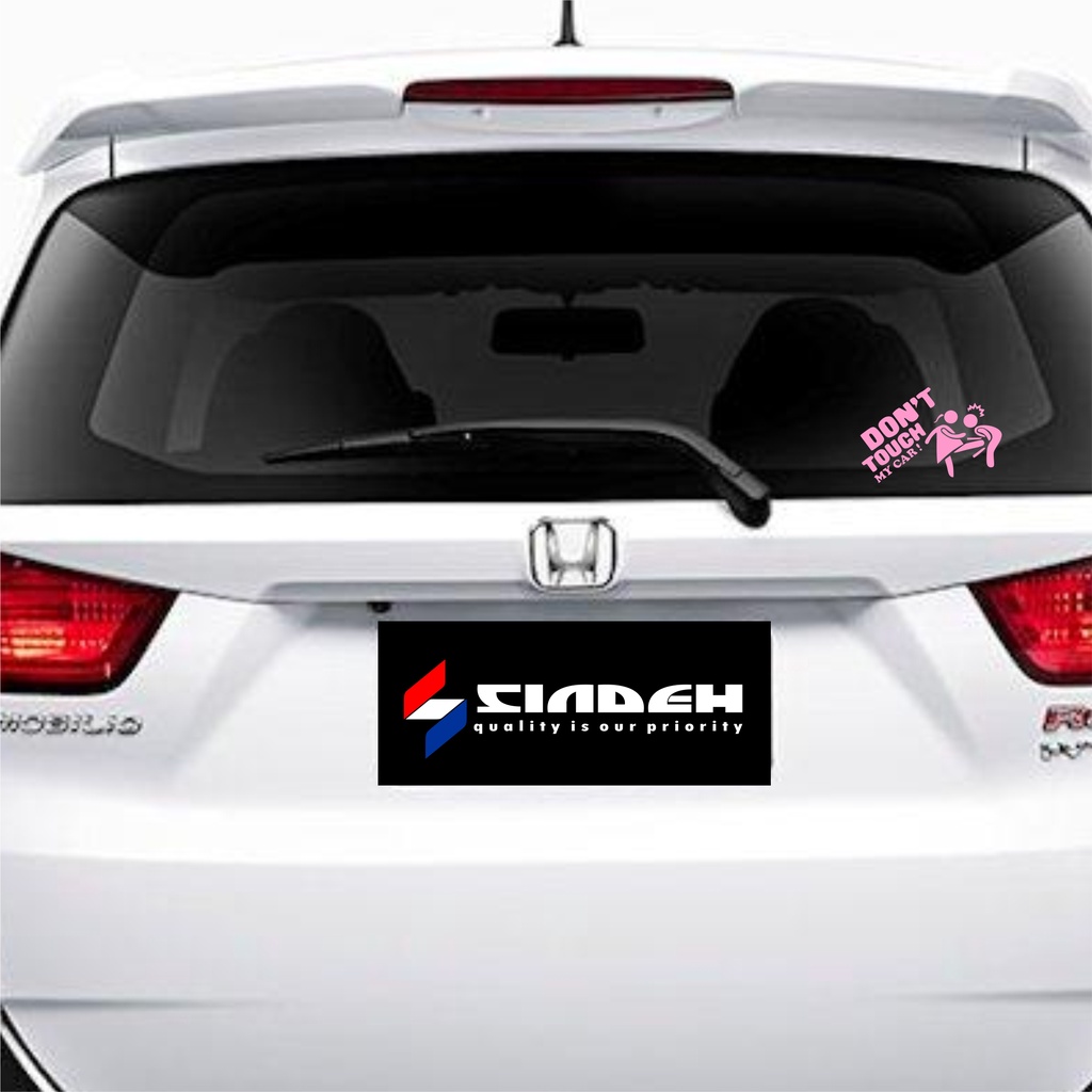 CUTTING STICKER MOBIL DON'T TOUCH MY CAR CEWEK STIKER KACA MOBIL LUCU BERKUALITAS