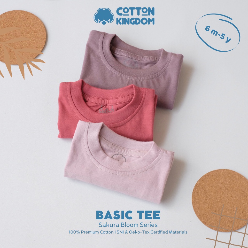 Cotton Kingdom Basic Tee Sakura Bloom Series - Kaos Anak / Atasan Anak / Kaos Bayi / Atasan Bayi