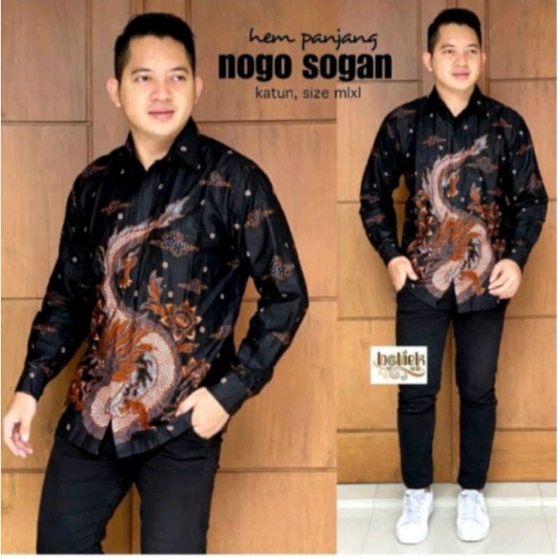 BAJU BATIK PRIA BATIK KEMEJA BATIK PRIA LENGAN PANJANG TERLARIS DI SHOPEE SIZE M L XL XXL 3XL