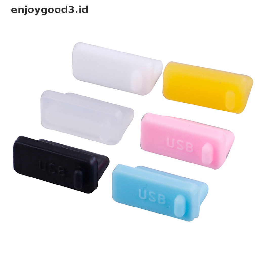 10pcs cover Pelindung plug usb Bahan Silikon anti Debu