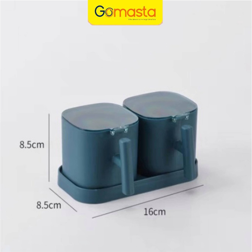 Murah Lebay GO-TG01 Wadah Penyimpanan Bumbu 2in1 Gula, Garam, Merica, Wadah Serbaguna