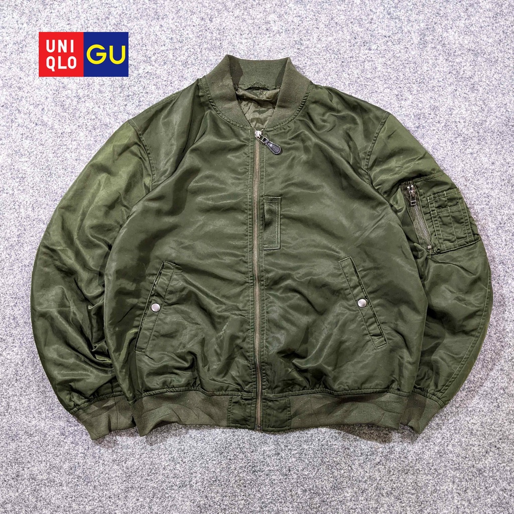 GU by Uniqlo - Jaket Bomber Pria Casual Cowok Kasual Laki Laki Jotol Second Bekas Original - JX759