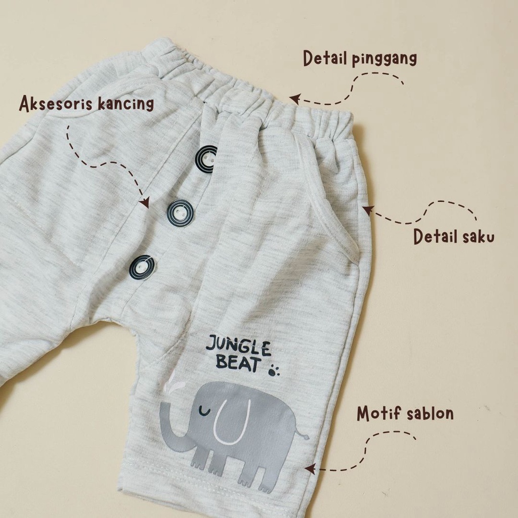 MG Motif Jungle Beat / Setelan Baju Bayi 6 Bulan - 3 tahun / Baju Anak Laki-laki