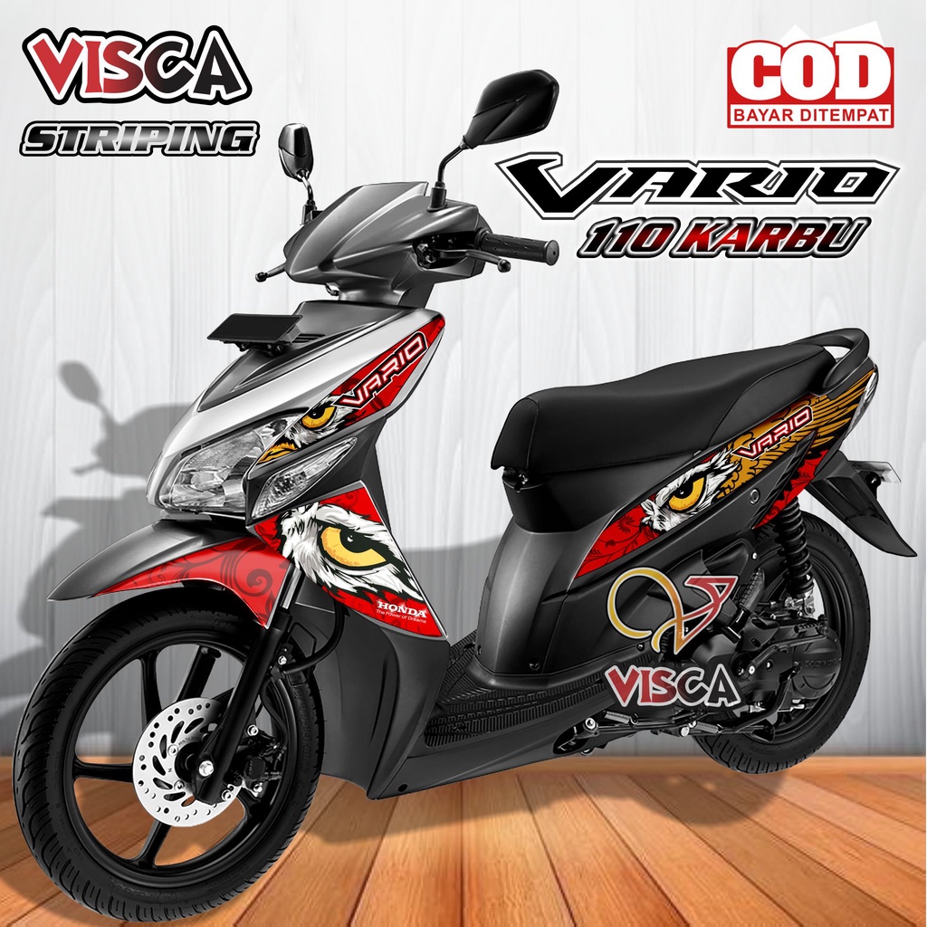 Striping Vario 110 Karbu - Stiker Sticker Striping Variasi Lis Vario 110 Karbu - Striping Hologram V