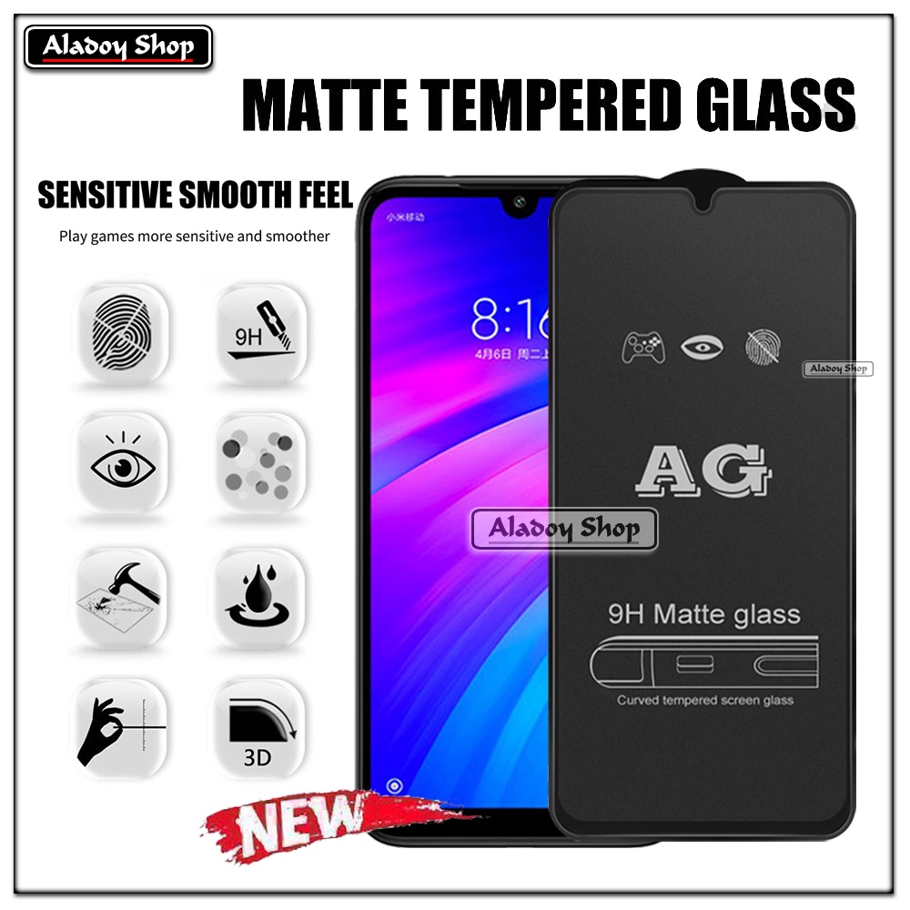 Xiaomi Redmi 7 PAKET 2IN1 Tempered Glass Matte Anti Glare Full Layar dan Tempered Glass Kamera