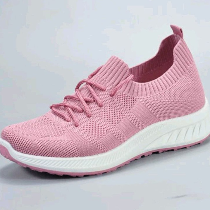 Sepatu Wanita Import Sneakers Rajut Slip On