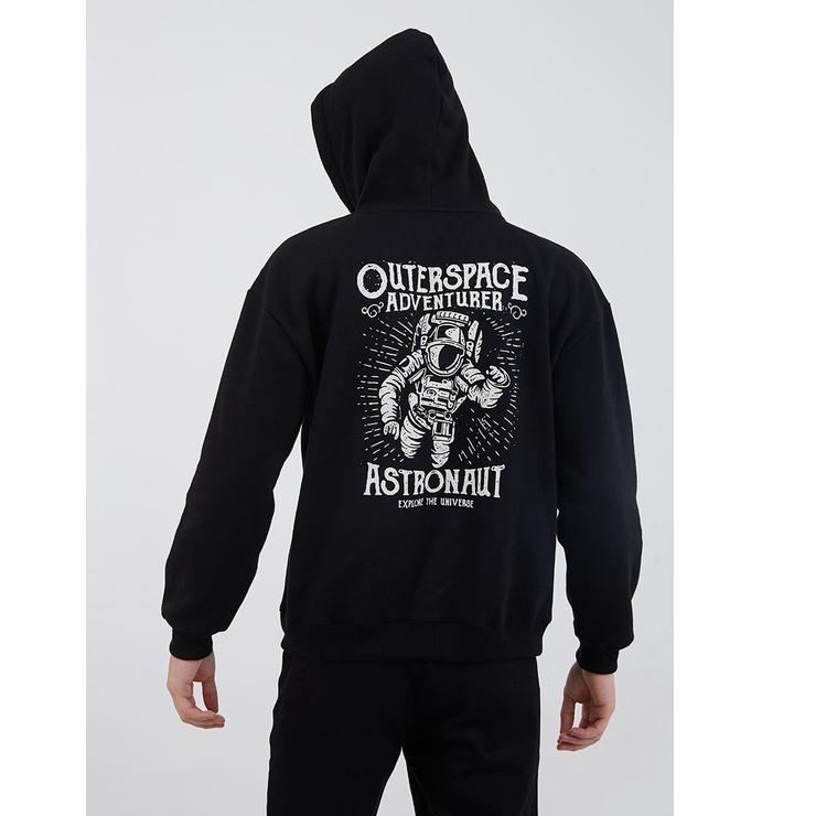 Tren Terbaru Berrybenka Street - Sweater Hoodie Pria Across the Universe Black ONE SIZE