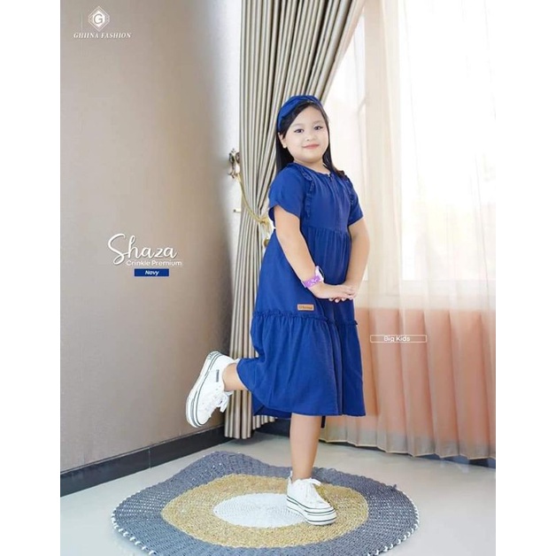 SHAZA BIG KIDS DRESS GHINA FASHION✓DRESS ANAK SIMPLE✓DRESS ANAK MEWAH✔️