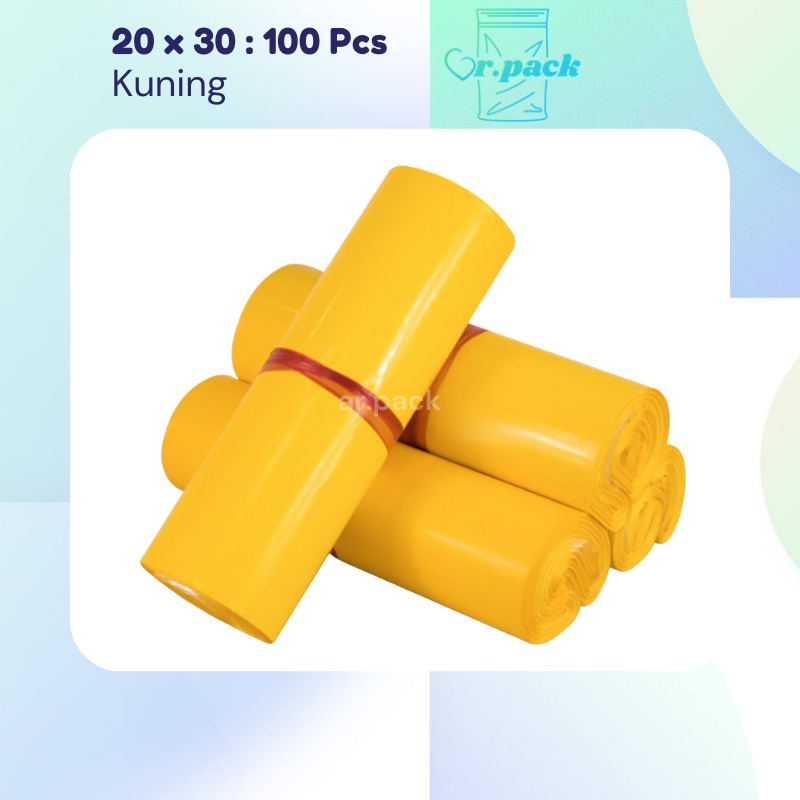 

Plastik Polymailer Kuning 20x30 100pcs Semi Glossy
