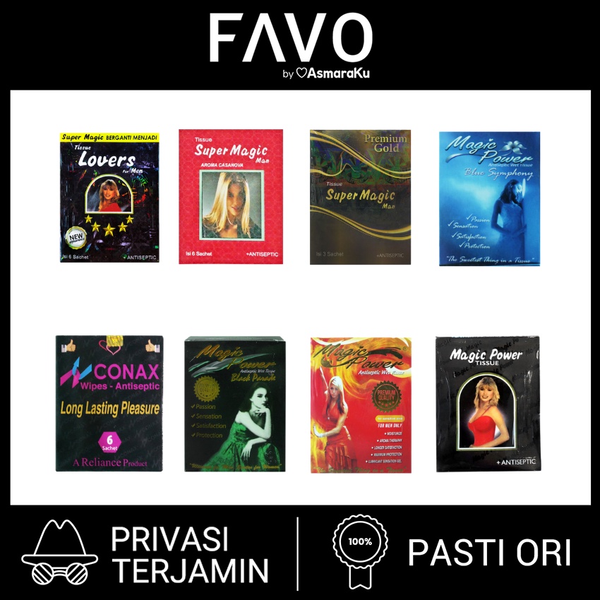 Tisu Magic - Tissue Magic Man Original / Aroma Casanova / Premium Gold / Sutra / Magic Power Crimson