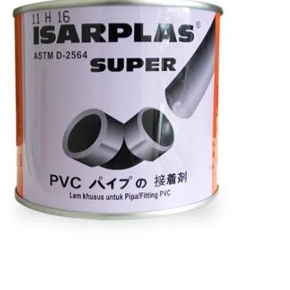 

ISARPLAS Lem perekat pipa, fitting PVC LEM Paralon kaleng 400gr