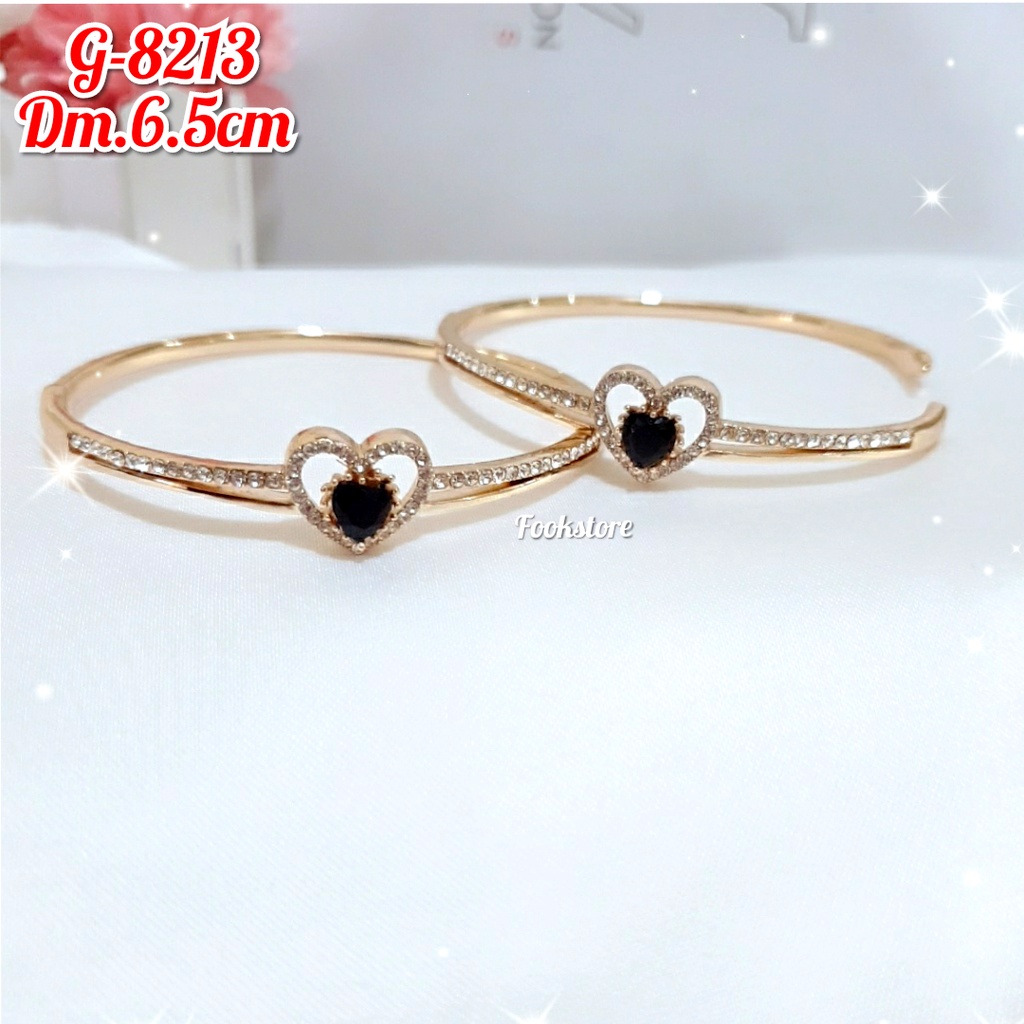 PERHIASAN XUPING GELANG BANGLE MOTIF PERMATA ANTI ALERGI