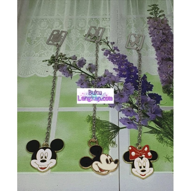 

incessbella Pembatas Buku rantai / bookmark mickey mouse / disney Bahan Metal Untuk Sekolah / Kantor
