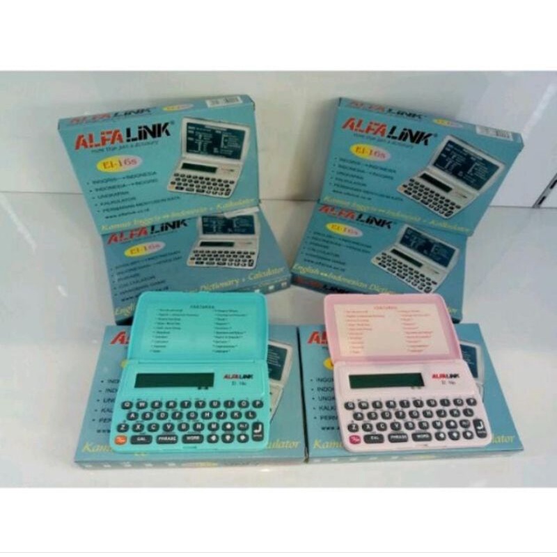 ORIGINAL Kamus Saku Pocket Kalkulator Alfalink EL 16S Bahasa Inggris Indonesia