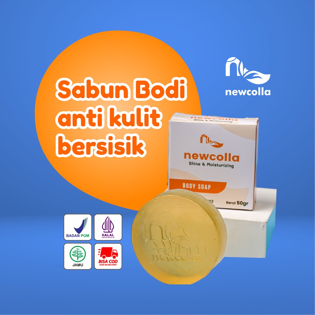 Newcolla Body Soap Collagen Kolagen Pencerah Seluruh Tubuh Ampuh Original Bpom