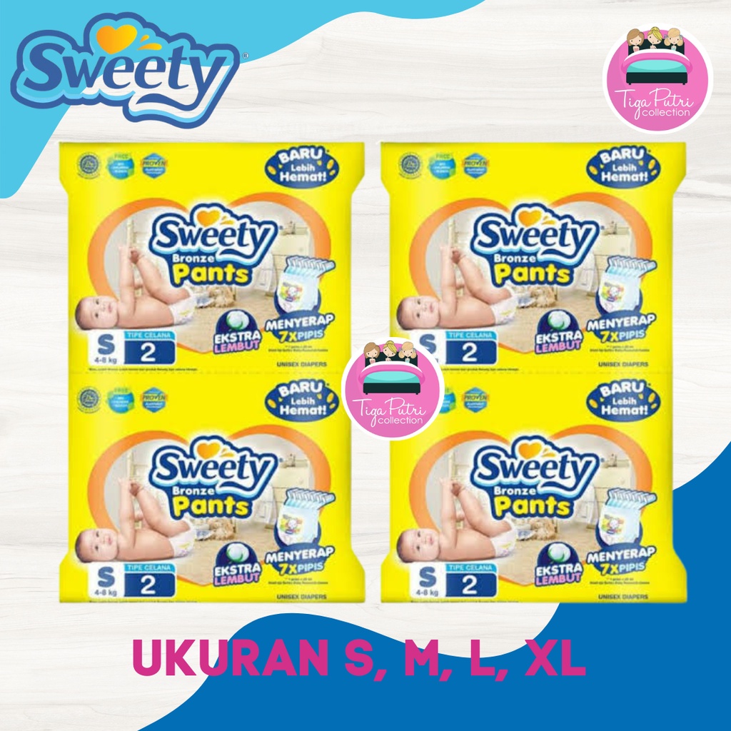 Pempers Sweety Renceng Ukuran S M L XL Murah